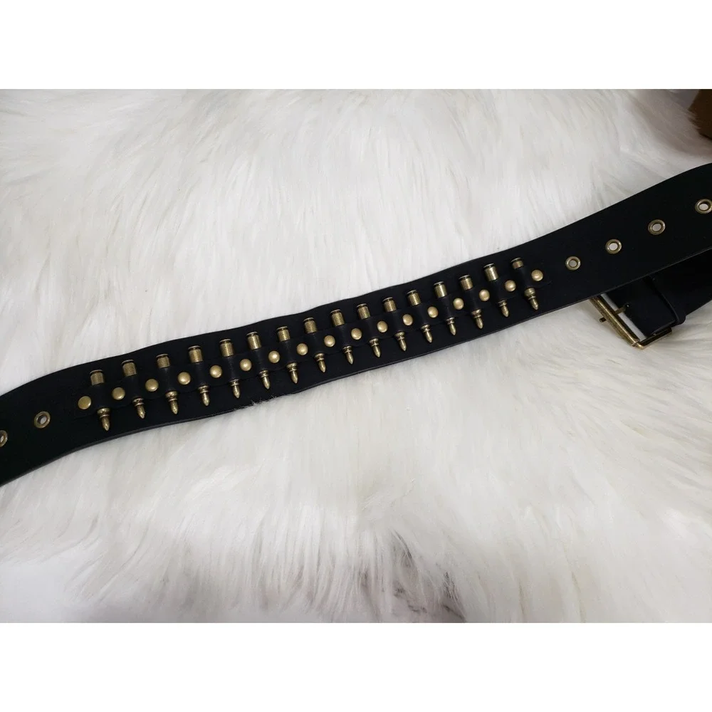 Dolls kill bullet belt gothic punk emo cybergoth cosplay futuristic goth black